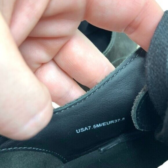 Vince Black Suede Espadrille Lace Up Sneakers - Picture 4 of 5